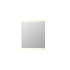 INK SP4 spiegel met aluminium frame met boven- en onder LED-verlichting, colour-changing en sensorschakelaar 80 x 80 x 4 cm