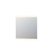 INK SP4 spiegel met aluminium frame met boven- en onder LED-verlichting, colour-changing en sensorschakelaar 80 x 90 x 4 cm