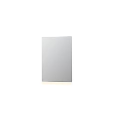 INK SP3 spiegel met aluminium frame met indirecte boven of onder LED-verlichting en sensorschakelaar 80 x 60 x 4 cm