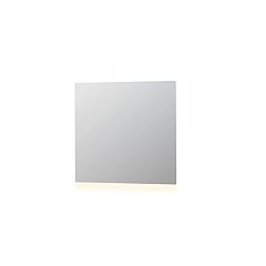 INK SP3 spiegel met aluminium frame met indirecte boven of onder LED-verlichting en sensorschakelaar 80 x 90 x 4 cm