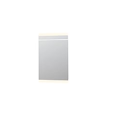 INK SP6 spiegel met aluminium frame met indirecte boven- en onder LED-verlichting, colour-changing en sensorschakelaar 80 x 60 x 4 cm