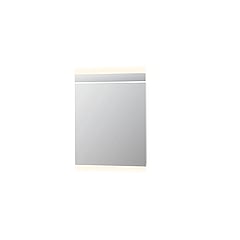 INK SP6 spiegel met aluminium frame met indirecte boven- en onder LED-verlichting, colour-changing en sensorschakelaar 80 x 70 x 4 cm