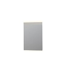 INK SP11 spiegel van rookglas op aluminium frame met indirecte boven- en onder LED-verlichting en sensorschakelaar 80 x 60 x 4 cm
