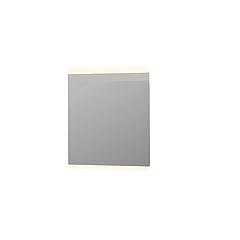 INK SP11 spiegel van rookglas op aluminium frame met indirecte boven- en onder LED-verlichting en sensorschakelaar 80 x 80 x 4 cm