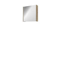 Proline Xcellent spiegelkast met 1 dubbel gespiegelde deur 60 x 60 x 14 cm, raw oak