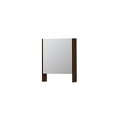 INK SPK3 spiegelkast met 1 dubbel gespiegelde deur, open planchet, stopcontact en schakelaar 60 x 14 x 74 cm, koper eiken