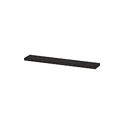 INK wandplank in houtdecor 3,5cm dik vaste maat voor vrije ophanging inclusief blinde bevestiging 80x20x3,5cm, houtskool eiken