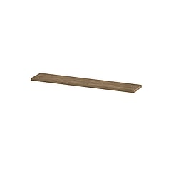 INK wandplank in houtdecor 3,5cm dik voorzijde afgekant voor ophanging in nis 180x35x3,5cm, naturel eiken