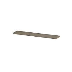 INK wandplank in houtdecor 3,5cm dik voorzijde afgekant voor ophanging in nis 180x35x3,5cm, greige eiken