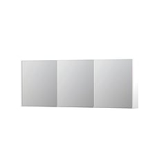 INK SPK1 spiegelkast met 3 dubbel gespiegelde deuren, stopcontact en schakelaar 160 x 14 x 60 cm, mat wit