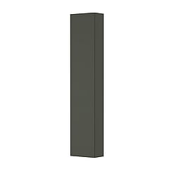 INK hoge kast 1 deur links/rechts greeploos inclusief spiegel aan de binnenzijde 35x20x169cm, mat beton groen
