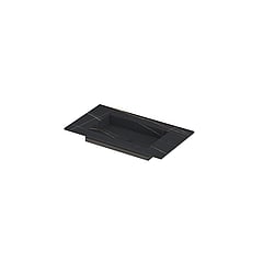 INK Post wastafel in keramische slab met envelop bodem zonder kraangat 80x45x1cm, lauren black mat