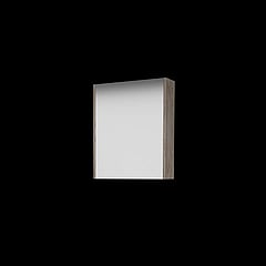 Basic Comfort spiegelkast met spiegels aan binnen- en buitenzijde op houten deur 50 x 60 x 14 cm, scotch oak