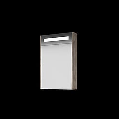 Basic Premium spiegelkast met geïntregeerde LED-verliching en spiegels aan buitenzijde op houten deur 50 x 60 x 14 cm, scotch oak