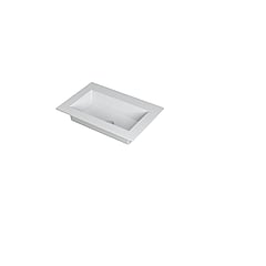 INK  Kraft wastafel polystone enkele bak zonder kraangat 70x45x1cm, mat wit