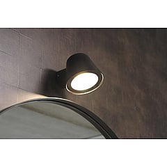 LED 008 wandlamp met LED-verlichting 9 x 15 x 11,5 cm, mat zwart