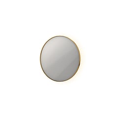 INK SP17 ronde spiegel voorzien van dimbare LED-verlichting, verwarming en colour-changing ø 60 cm, mat goud