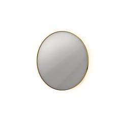 INK SP17 ronde spiegel voorzien van dimbare LED-verlichting, verwarming en colour-changing ø 80 cm, mat goud
