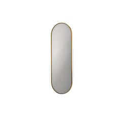 INK® SP20 ovale spiegel verzonken in stalen kader 180 x 60 x 4 cm, mat goud