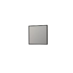 INK SP18 rechthoekige spiegel verzonken in stalen kader 80 x 90 x 4 cm, mat zwart
