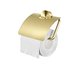 Geesa Opal toiletrolhouder met klep 14 x 2,3 x 13,7 cm, goud geborsteld