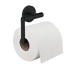 Wiesbaden Alonzo toiletrolhouder zonder klep 11 x 12,7 x 5 cm, mat zwart