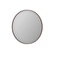 INK SP15 ronde spiegel verzonken in aluminium kader ø 80 cm, geborsteld koper