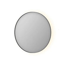 INK SP17 ronde spiegel voorzien van dimbare LED-verlichting, verwarming en colour-changing ø 80 cm, geborsteld RVS