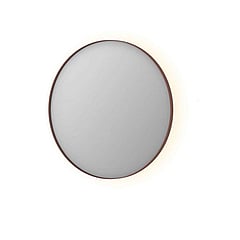 INK® SP17 ronde spiegel voorzien van dimbare LED-verlichting, verwarming en colour-changing ø 80 cm, geborsteld koper