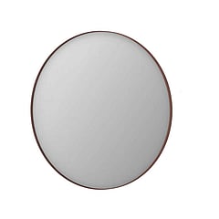 INK SP15 ronde spiegel verzonken in aluminium kader ø 100 cm, geborsteld koper