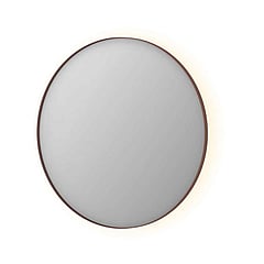 INK SP17 ronde spiegel voorzien van dimbare LED-verlichting, verwarming en colour-changing ø 100 cm, geborsteld koper