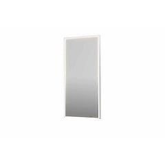 INK SP19 rechthoekige spiegel verzonken in kader met dimbare LED-verlichting, color changing, spiegelverwarming en schakelaar 50 x 4 x 100 cm, mat wit