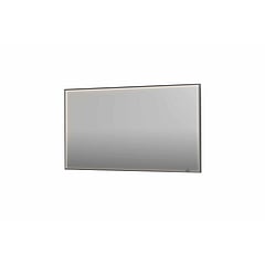 INK SP19 rechthoekige spiegel verzonken in kader met dimbare LED-verlichting, color changing, spiegelverwarming en schakelaar 140 x 4 x 80 cm, geborsteld rvs