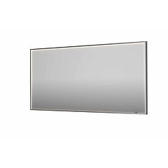 INK SP19 rechthoekige spiegel verzonken in kader met dimbare LED-verlichting, color changing, spiegelverwarming en schakelaar 160 x 4 x 80 cm, geborsteld rvs
