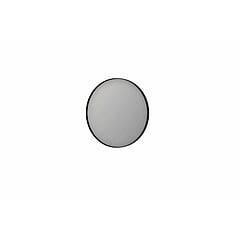 INK SP15 ronde spiegel verzonken in aluminium kader ø 60 cm, geborsteld metal black
