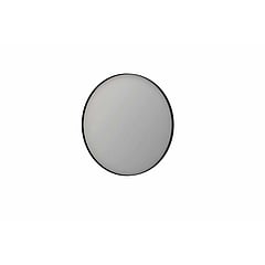 INK SP15 ronde spiegel verzonken in aluminium kader ø 80 cm, geborsteld metal black