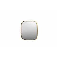 INK SP29 contour spiegel, vierkant met afgeronde hoeken verzonken in kader 100 x 4 x 100 cm, geborsteld mat goud