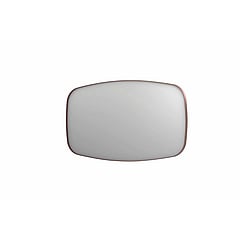 INK SP29 contour spiegel, rechthoekig met afgeronde hoeken verzonken in kader 140 x 4 x 80 cm, geborsteld koper