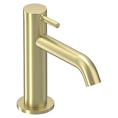 IVY Bond fonteinset: fonteinkraan model S 13,8 cm en always open plug, geborsteld mat goud PVD