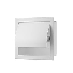 Sub inbouw toiletrolhouder met klep 14,7 x 17,3 x 8,6 cm, mat wit