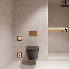 Sub inbouw toiletrolhouder zonder klep en reserverolhouder 74 x 20,8 x 14,2 cm, geborsteld brons koper