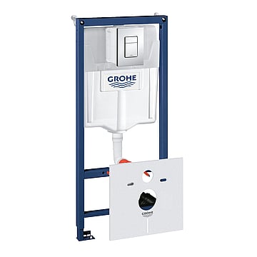 GROHE Rapid SL element voor hangend toilet met chromen bedieningspaneel 113 cm