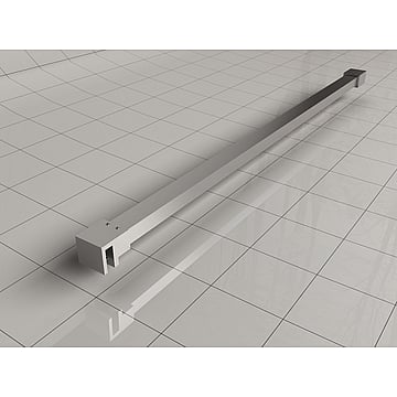 Sub Slim stabilisatiestang inclusief muur- en glaskoppeling 120 cm, chroom