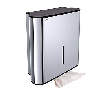 Emco System 2 dispenser v. papieren handdoeken chroom/zwart
