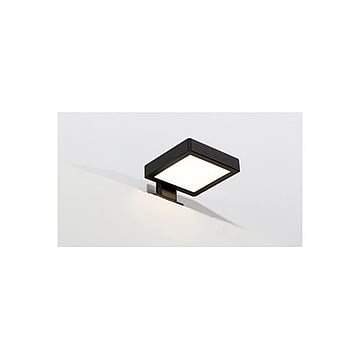 Plieger Stream Nero opbouw LED spiegelverlichting vierkant 230V incl. bevestiging zwart
