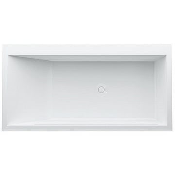 Kartell•LAUFEN inbouwbad Solid Surface hoek rechts met frame 170x86x44cm verlichte afvoer voorzijde, wit