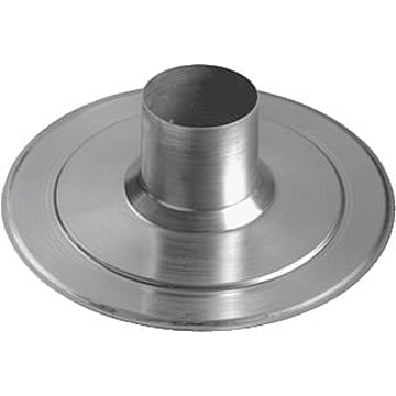 Ubbink Ventub aluminium plakplaat t.b.v. rioolontspanningspijp 0° - inwendig Ø110mm H=120mm