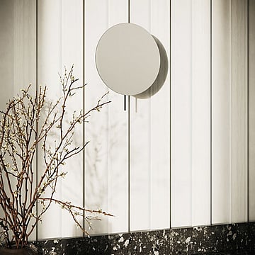 Hotbath Cobber vergrotingsspiegel rond ø 20 cm met wandmontage, zwart chroom