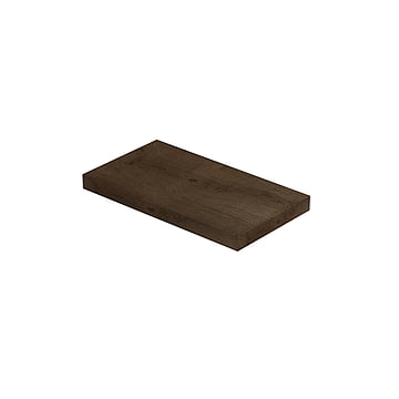 INK® Play 1 fontein planchet met blinde bevestiging rechthoek in echt hout fineer 40x22x3,2cm, chocolate