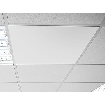 Masterwatt Raster 2.0 RF infraroodpaneel voor systeemplafond met ingebouwde RF ontvanger 800W 59,5 x 119,5 x 3 cm, wit